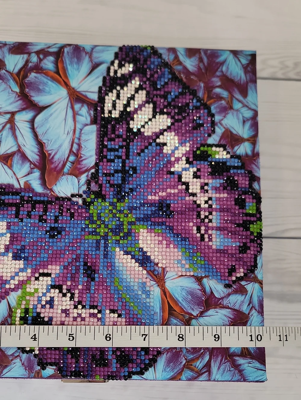 Upcycled Jewelry Case Purple Butterfly Decorative Keepsake Box 10